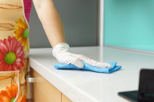 Professional cleaning for a Knightsbridge retail space with polished floors