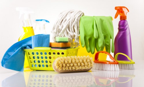 Local cleaning team working in a Knightsbridge office space