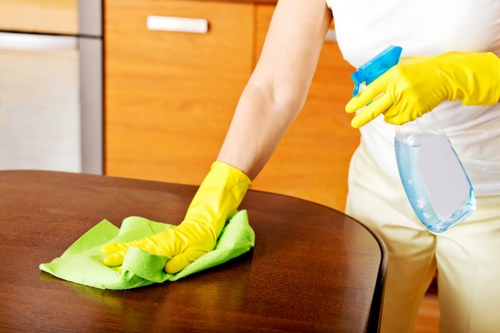 Local cleaner preparing a guest-ready property in Knightsbridge